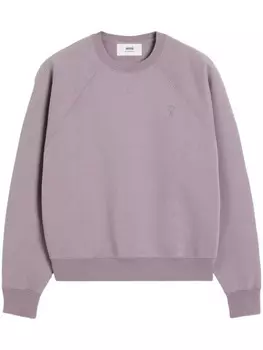 AMI Paris толстовка с монограммой Ami de Coeur, фиолетовый