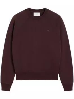 AMI Paris толстовка с монограммой Ami de Coeur, фиолетовый