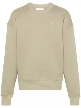 AMI Paris толстовка с тисненой монограммой Ami de Coeur, зеленый
