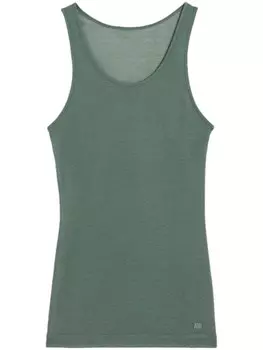 AMI Paris топ из хлопковой смеси с вышитым логотипом, серый