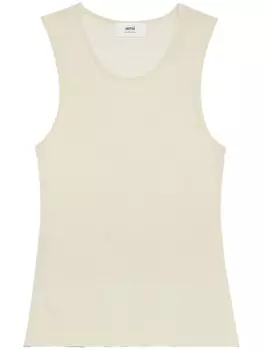 AMI Paris топ с круглым вырезом, нейтральный цвет
