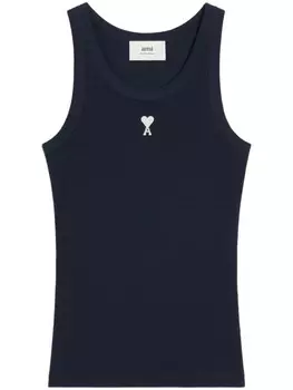 AMI Paris топ с монограммой Ami de Coeur, синий