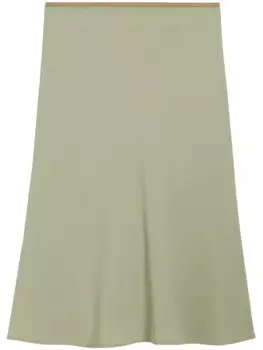 AMI Paris юбка миди прямого кроя, зеленый