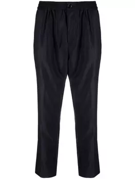 AMI Paris укороченные брюки из вирджинской шерсти, синий