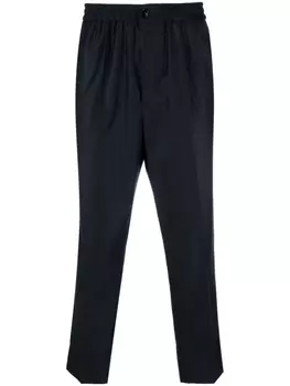 AMI Paris укороченные брюки строгого кроя, синий