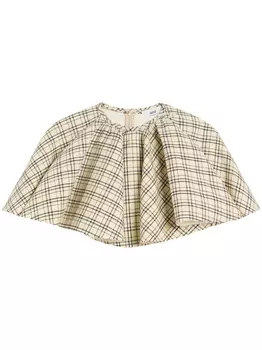 AMI Paris укороченный топ с оборками, нейтральный