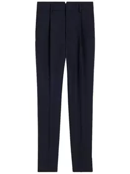 AMI Paris узкие брюки с завышенной талией, синий