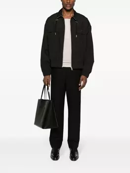 AMI Paris ветровка на молнии с логотипом, черный