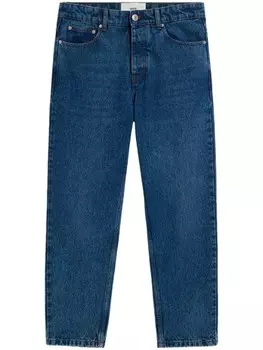 AMI Paris зауженные джинсы с нашивкой-логотипом, синий