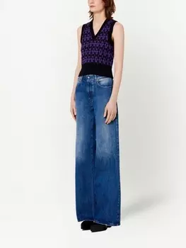 AMI Paris жилет с монограммой Ami de Coeur, фиолетовый