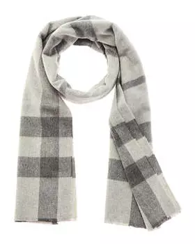 Amicale Cashmere Exploded Plaid Кашемировый шарф, серый