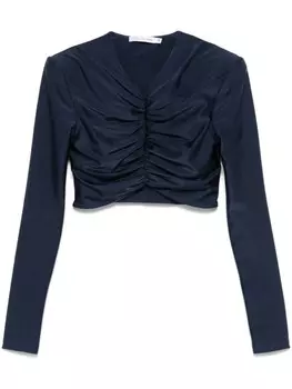 Аминь укороченная блузка Amen, синий