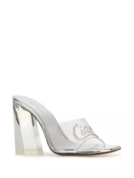 Amina Muaddi 95-мм мюли Bella, серебристый