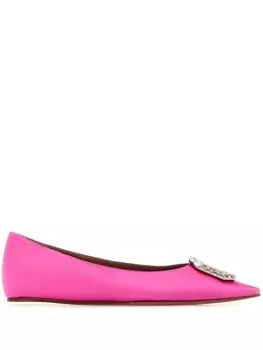 Amina Muaddi балетки Camelia, розовый