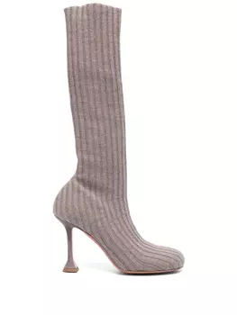 Amina Muaddi ботильоны Veneda 95, нейтральный цвет