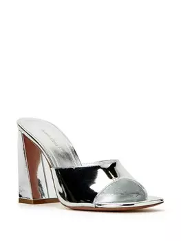 Amina Muaddi мюли Бригитты, серебристый