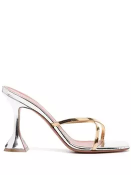 Amina Muaddi мюли Henson 95, серебристый