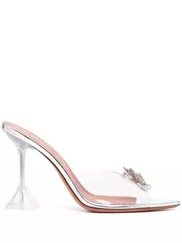 Amina Muaddi мюли Rosie, серебристый