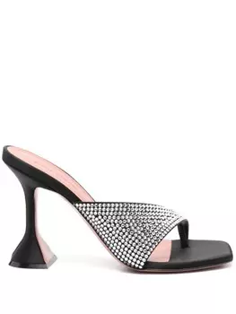 Amina Muaddi мюли Shiona 95 мм, черный