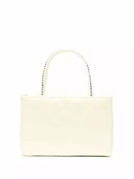 Amina Muaddi стеганый клатч размера мини, желтый