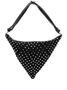 Amina Muaddi сумка-тоут Cameron с кристаллами, черный