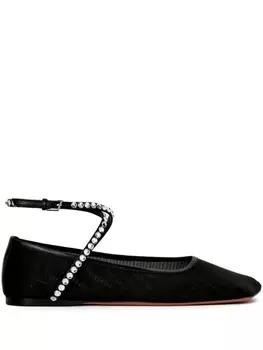 Amina Muaddi туфли-балетки Ane, черный