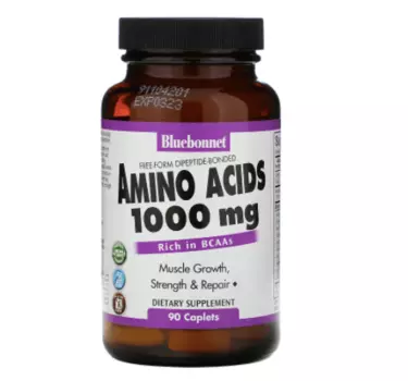 Аминокислоты 1000 мг 90 таблеток Bluebonnet Nutrition