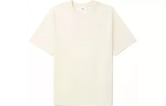 AMIPARIS Футболка унисекс цвета слоновой кости и белого цвета