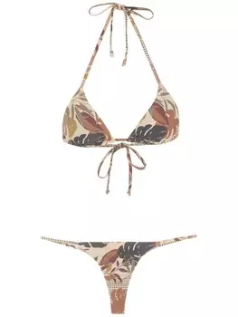 Amir Slama бикини с принтом, нейтральный цвет