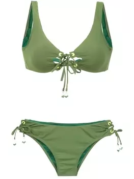 Amir Slama бикини со шнуровкой, зеленый