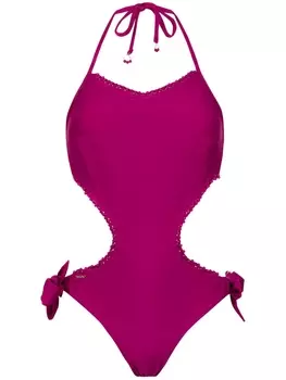 Amir Slama cut out details swimsuit, розовый