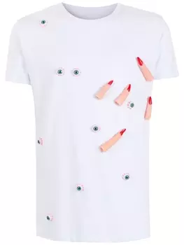 Amir Slama футболка с аппликацией, белый