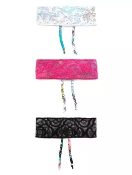 Amir Slama комплект из трех повязок на голову, розовый