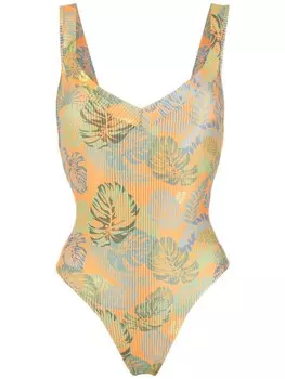 Amir Slama купальник с принтом, оранжевый