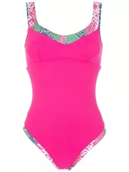 Amir Slama купальник со змеиным принтом, розовый