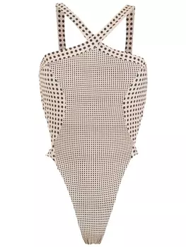 Amir Slama купальник в горох, нейтральный цвет