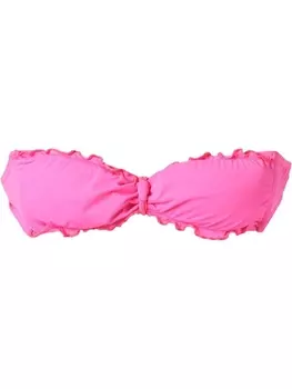Amir Slama лиф-бандо с оборками, розовый