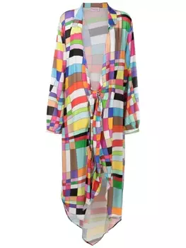 Amir Slama платье макси с геометричным принтом, разноцветный