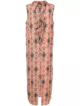 Amir Slama платье-рубашка с цветочным принтом, разноцветный