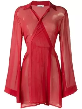 Amir Slama платье с прозрачными панелями, красный