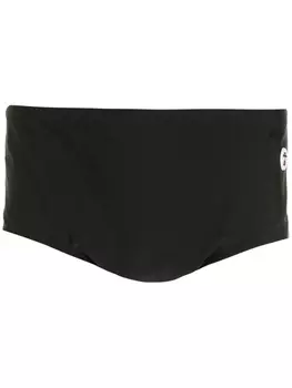 Amir Slama плавки-шорты с нашивкой-логотипом, черный