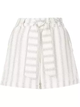 Amir Slama полосатые шорты с завязками, белый