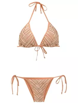 Amir Slama printed bikini set, нейтральный цвет