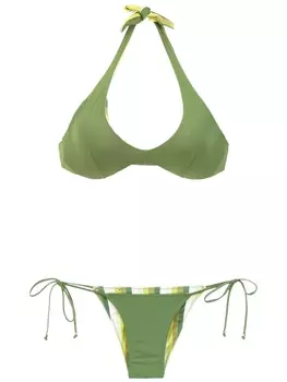 Amir Slama reversible bikini set, зеленый