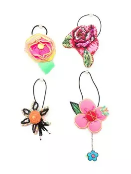 Amir Slama резинка для волос с цветочной аппликацией, мультиколор