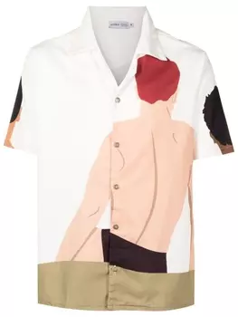 Amir Slama рубашка с графичным принтом, нейтральный цвет