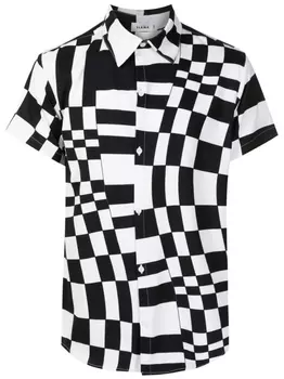 Amir Slama рубашка с короткими рукавами и графичным принтом, черный