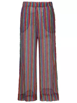 Amir Slama шелковые брюки с графичным принтом, разноцветный