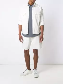 Amir Slama шорты с необработанными краями, белый