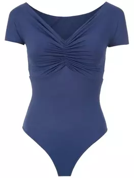 Amir Slama swimsuit with gathered details, синий